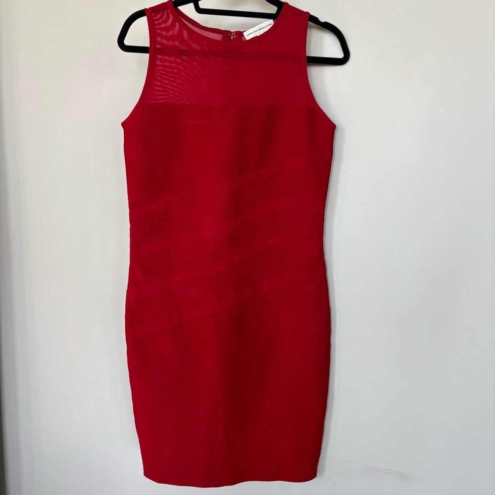 Dress‎ the Population Ximena Patterned Bodycon Dress L